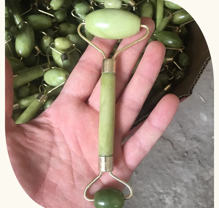 DHL Free Natural Facial Massage Jade Roller Face Tun Massager Förlora Vikt Skönhetsvård Roller Verktyg