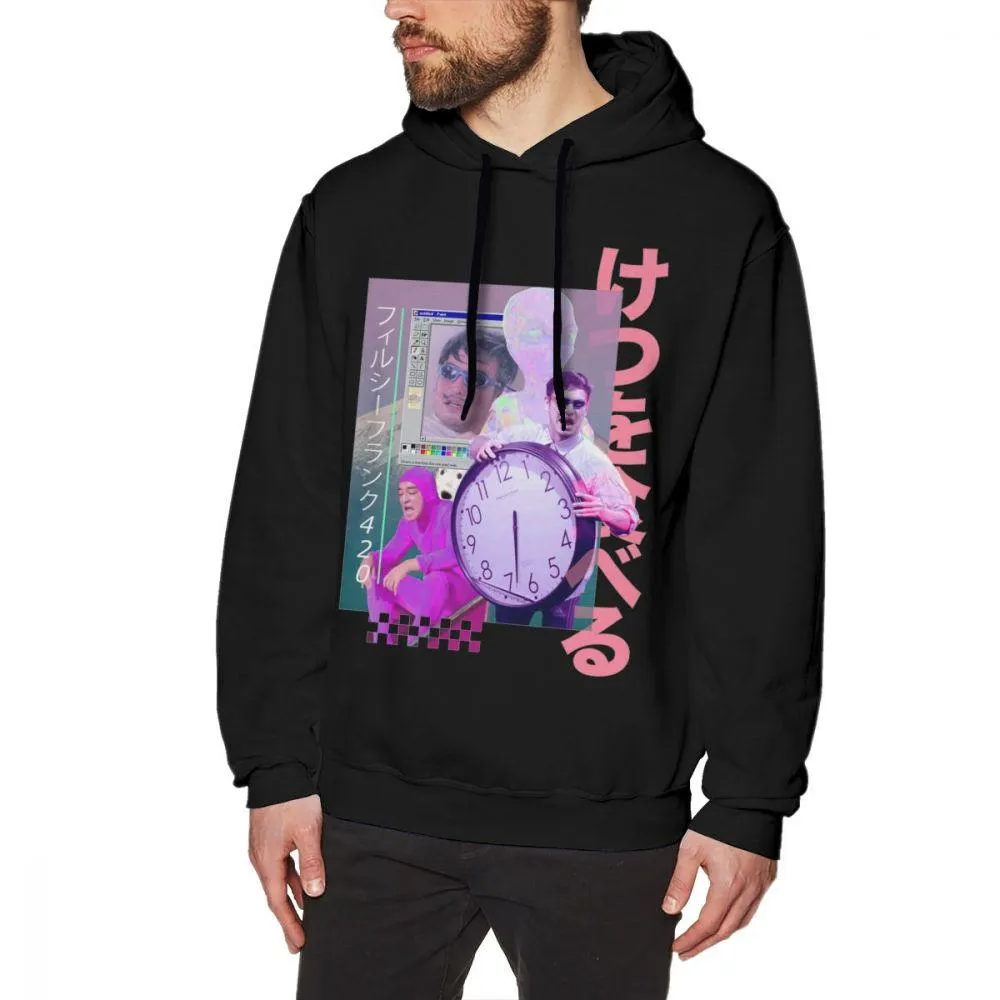 Różowy Guy Filthy Frank Bluzy Męskie Jakość Graficzny Drukuj Popularne Joji Unikalny Projekt Graficzny Crewneck Design Z Długim Rękawem Kapturza