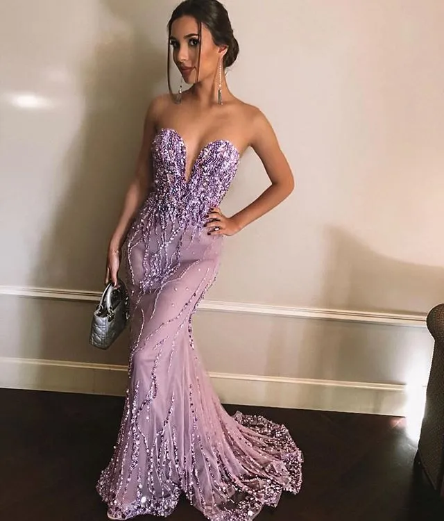formal dresses with bling Sparkle Blush Sequin Mermaid Prom Dress with Spaghetti Strap and Corset Back 22210 Blush / US2 main image 0