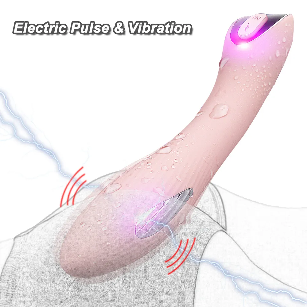 12 Velocidades Dildo Vibrador Feminino Clitoral G Stimulator Elétrico Choque Pulso Vibrador Para Mulher Brinquedos Sexuais Para Adultos Y190711