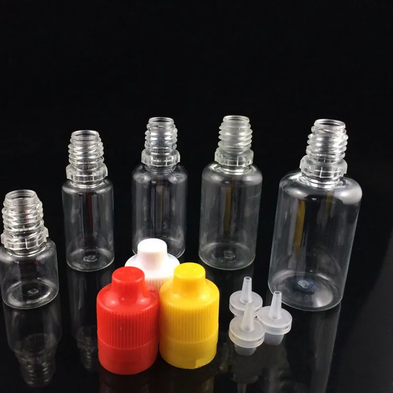 2000pcs 5ml 10ml 15ml 20ml 30ml Plastic Dropper Bottles For Essential Oils Equid Ejuice Bottles With Tample Evident Cape