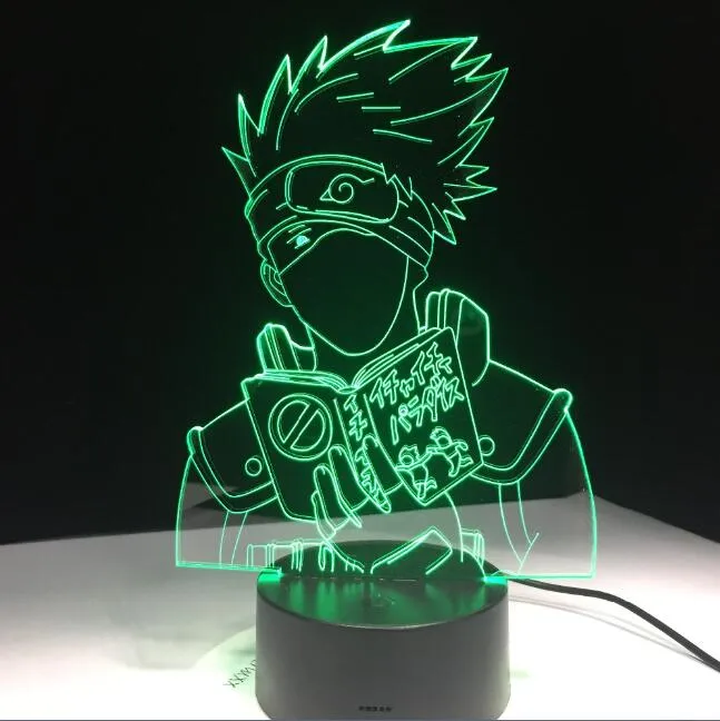 Anime Naruto Kakashi Hatake Night Light Kids Bedroom Decoration Table Cafe Office Lamp Boys Child Kids Thanksgiving Festival Gift