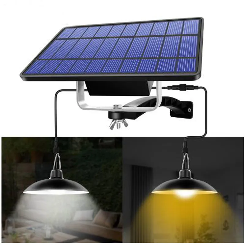 2020 Solar Luz Pingente externas Suspensos Indoor Solar Lights Shed Motorizadas Waterproof Lamp Decoração para Barn Farm Quintal Pátio