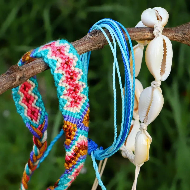 Bohemian Handmade Woven Rope Shell Boho Surfer Anklet For Women Wholesale  Friendship Leg Jewelry From Woodenarts, $1.43