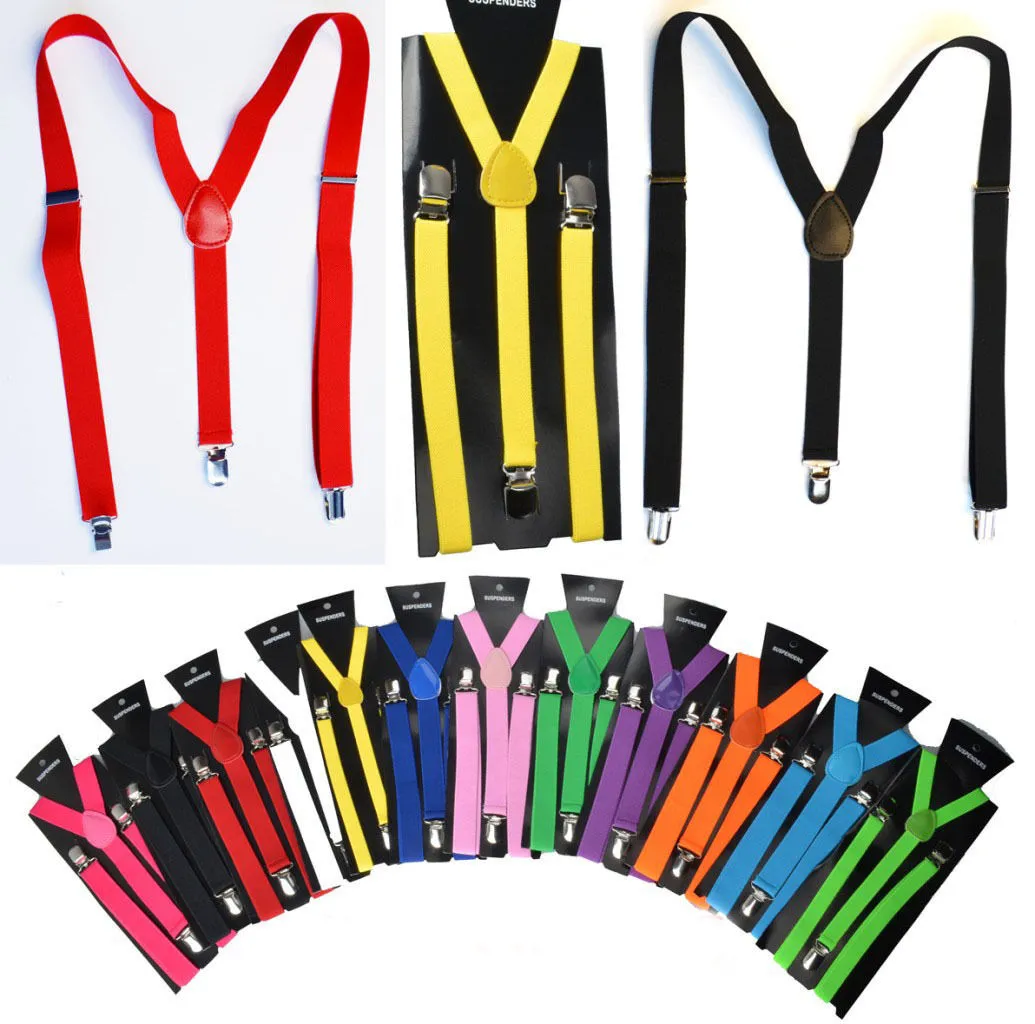 2.5X100CM Women/Man Y-back Adult Adjustable Suspender Clip-on Elastic Suspender Children Belts Baby Straps