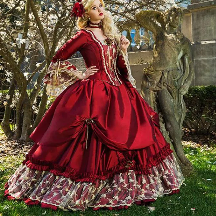 Renaissance Fair Marie Antoinette Georgian Style Royal Queen Romantic Fantasy  Gown Historical Costume - Victorian Choice