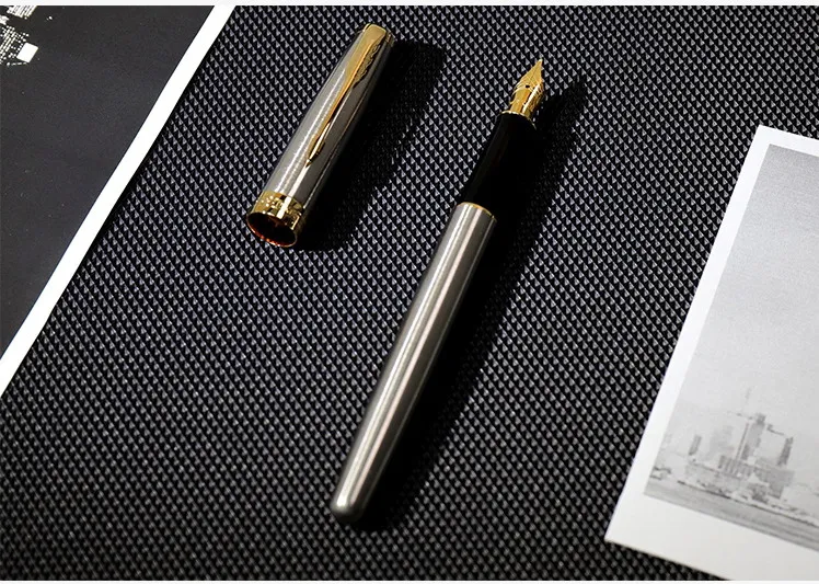 Penne stilografiche di lusso moda 2019 Penna Parker Drol Pen Gold Clamp  Penna a inchiostro 0,5mm, penna firma donna e uomo