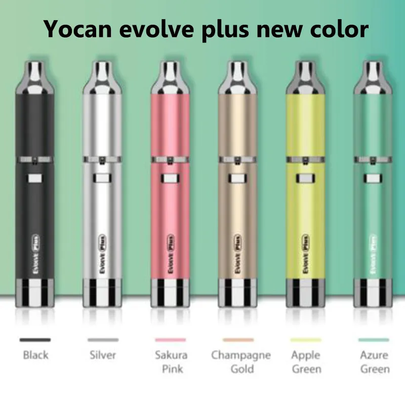 Authentic Yocan Evolve Plus 1100mAh E Cigarettes Kit Vaporizer Dry Wax Vaporizers Pen Yocans Evolves D Quartz Dual Coil In stock