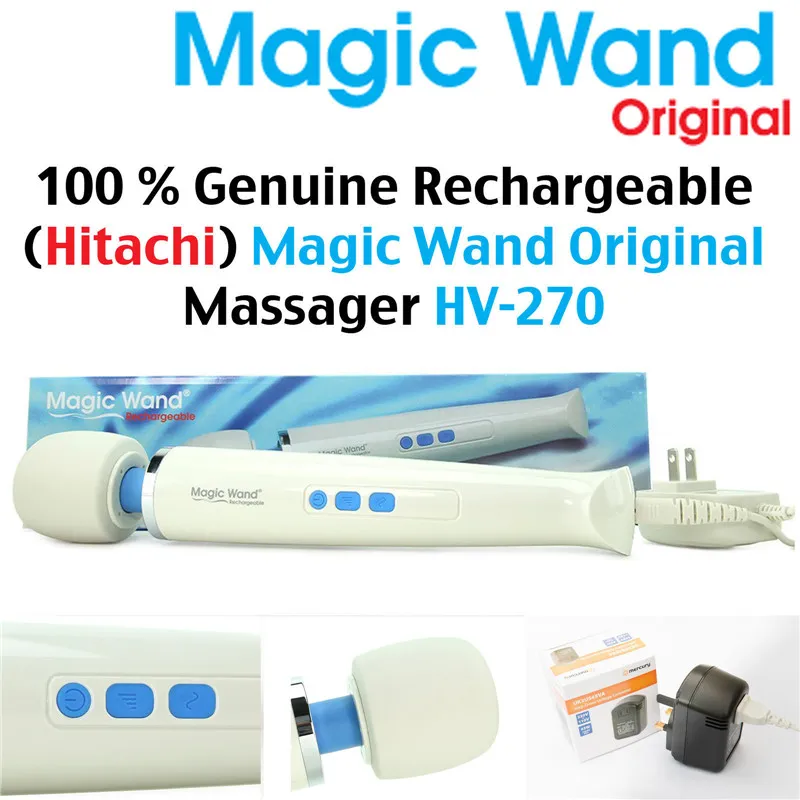 Ny Hitachi Magic Wand Massager Ny laddningsbar vattentät hit Original Magic Wand Muscle Massager HV270 3396209