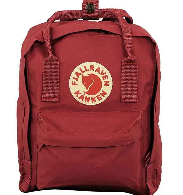 Real Men Women Fjallraven Kanken Backpack Blue Red Waterproof