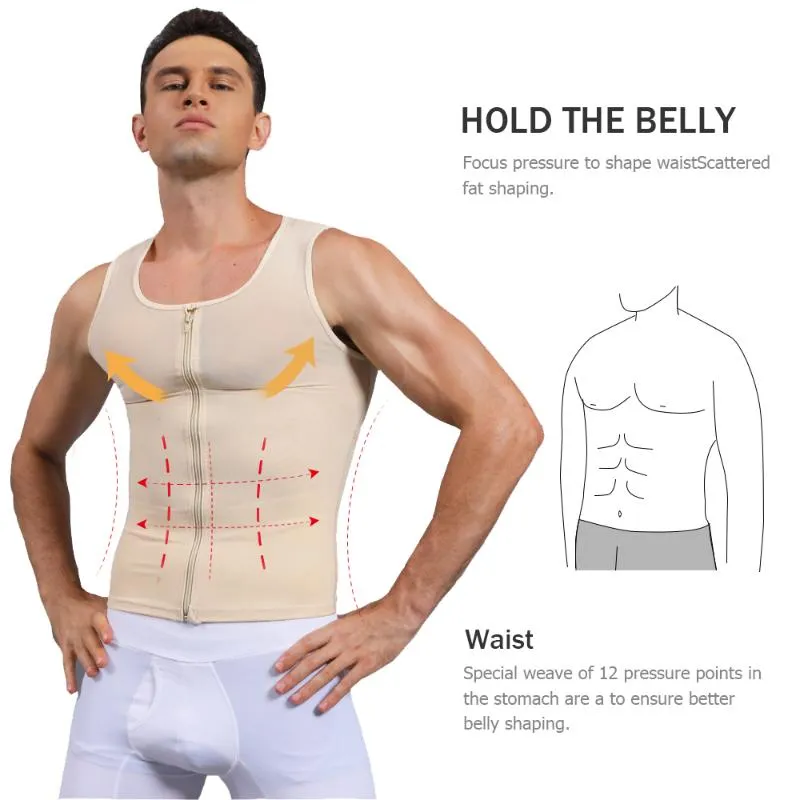 Mens Slimming Body Shaper Gynecomastia Compression Shirts Tummy Control  Shapewear Waist Trainer Chest Abs Slim Vest Corset Tops From Dhclothes20,  $41.02