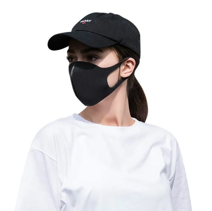 Черная маска рта многоразовая пылевая маска моющиеся маскариллы для лица маска маска туманная туманная дымка унисекс