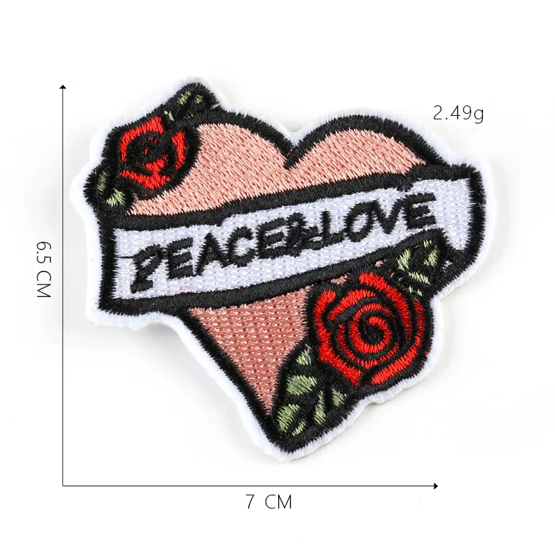 LOVE Clothing Patches Iron On Stripes For Badges Stickers On