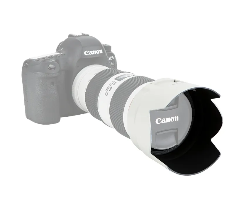 LH-78B БЕЛЫЙ бленда для объектива Canon EF 70-200mm f / 4L IS II USM Объектив заменяет ET-78B Позволяет установить 72-мм фильтр и крышку объектива