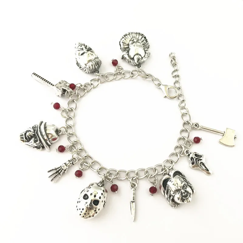 Marvell Skull Assorted Dangle Charm Bracelet Comics Movie Film Novelty  Jewelry | eBay