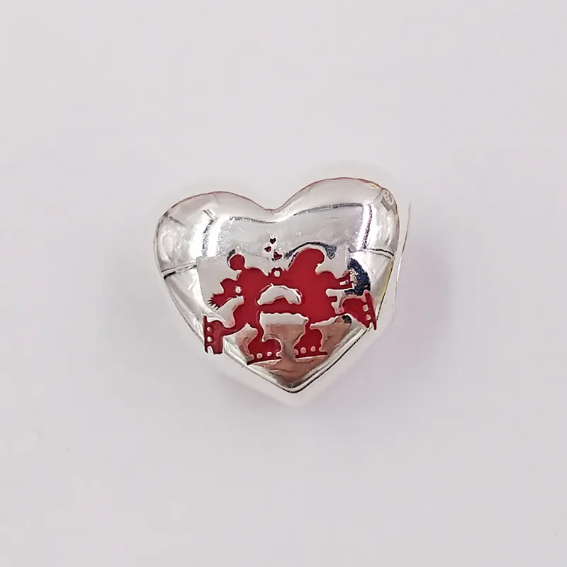 Baeds Dsn Parks Holiday Gift Set Micky & Miny Heart Charm jewelry Authentic 925 Sterling Silver Charms Fits European Pandora Style Bracelets & Necklace Andy Jewel