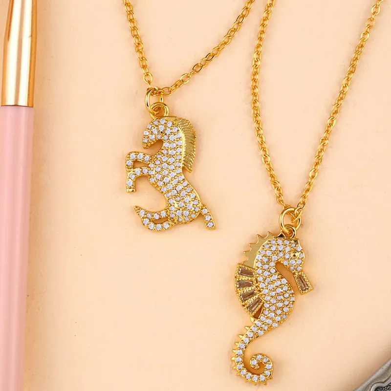 18K مطلية بالذهب حصان البحر قلادة قلادة المرأة... من 21.09ر.س | DHgate