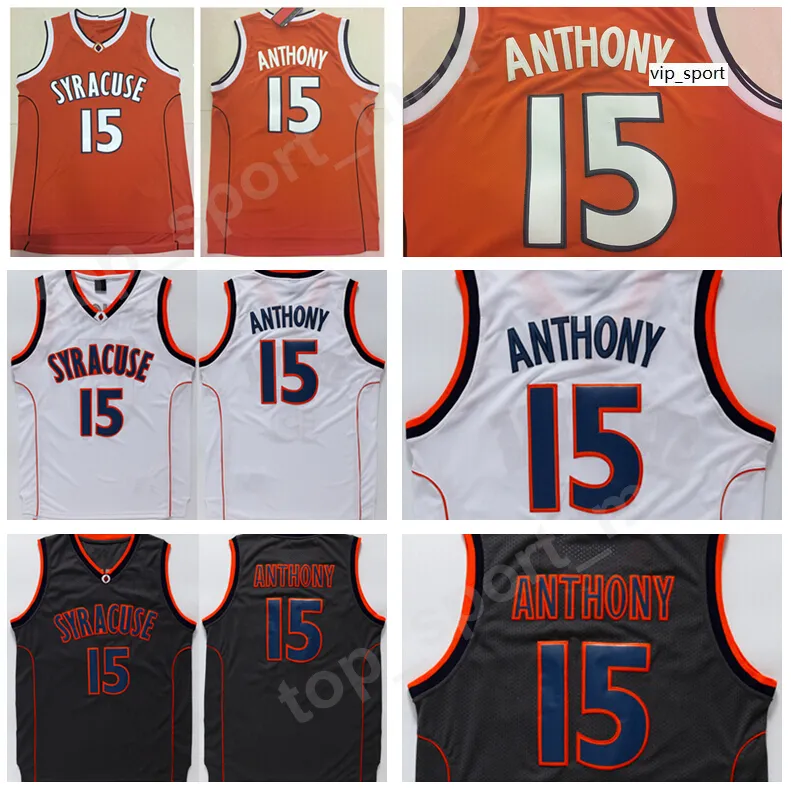 Faculdade camerlo anthony siracuse laranja jerseys laranja cor preta time anthony universidade jerseyball uniforme qualidade