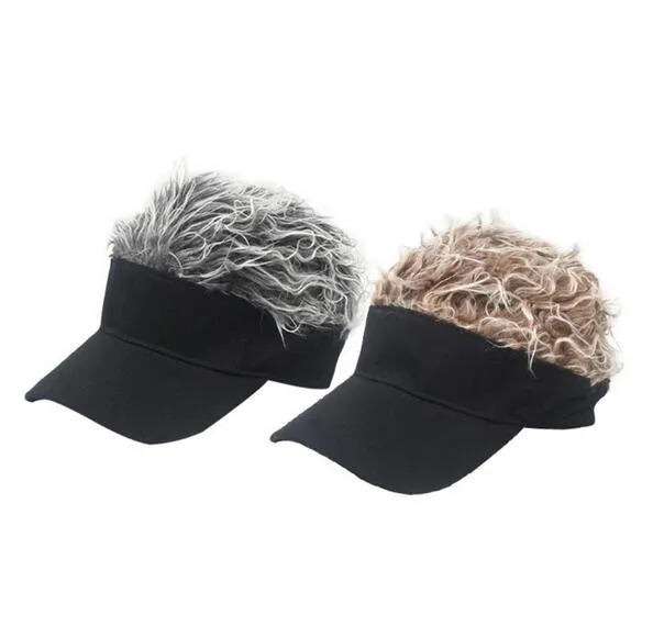 Falso Homens Mulheres Unisex Pára-Cap Golf Baseball Outdoor Sports Flair cabelo Sun Visor Hat chapéu do esporte 6 cores