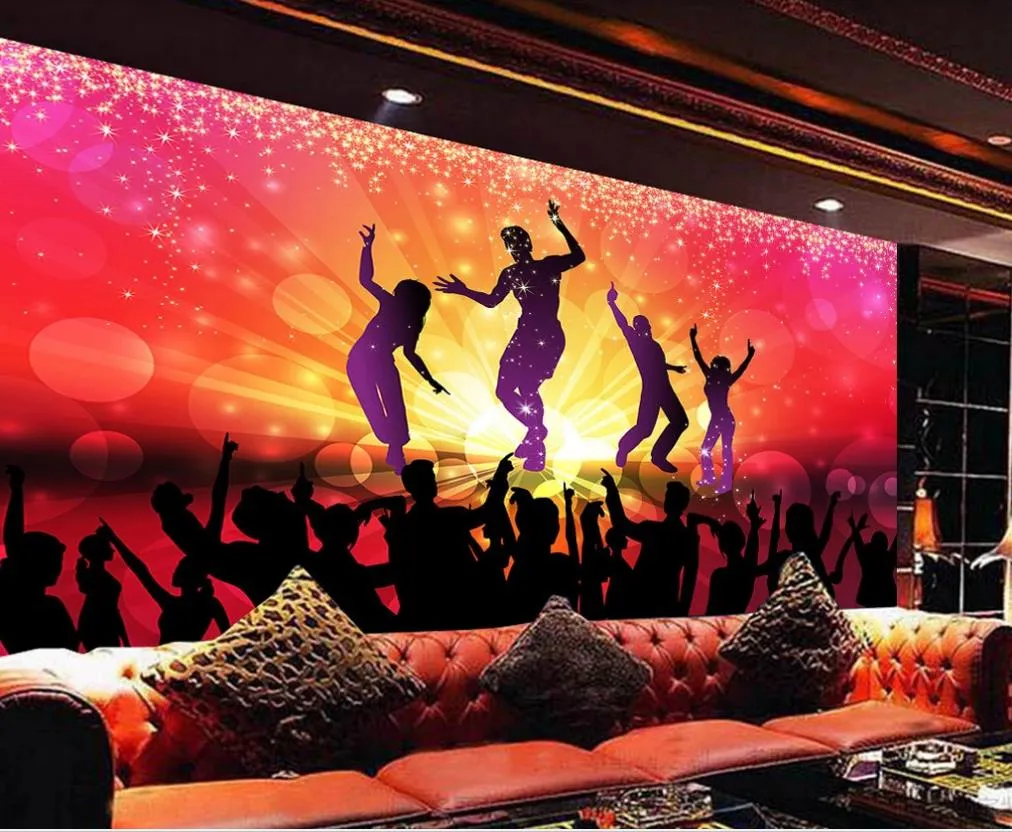 Custom 3d murals wallpaper for living room Bar KTV Fantasy Ballroom Nightclub Background Wall