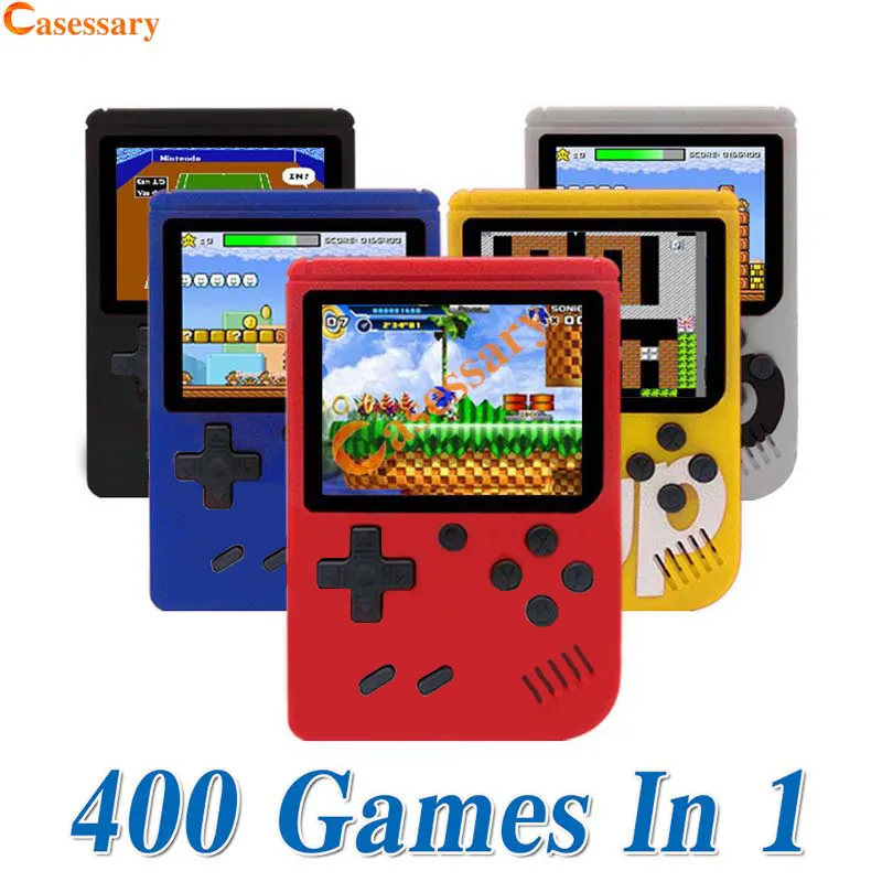 400 w 1 Przenośne Handheld Games Console Game Pad Retro 8 bit 3 cale Kolor LCD Wyświetlacz Najlepsze prezenty dla dzieci pakowania detalicznego