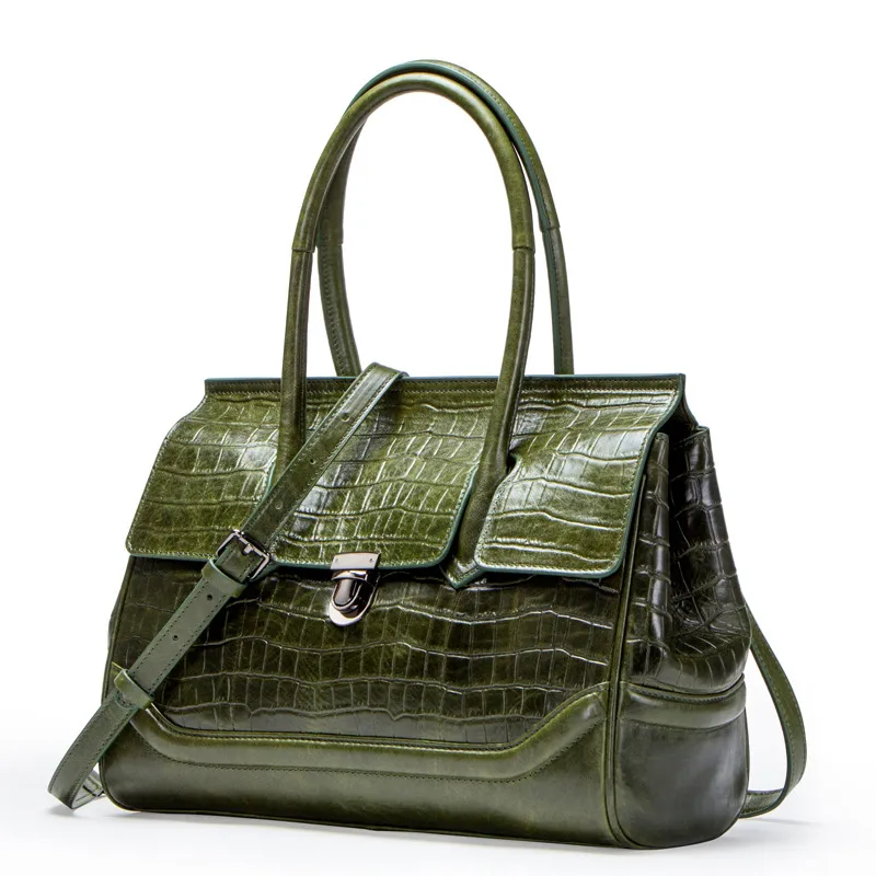 Designer-2019 Luxury Fashion Crocodile Pattern Axelväska Designer Handväska Premium Kvinna Bag Dam Portable Messenger Bag