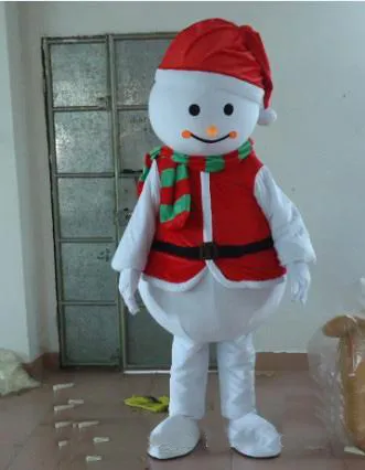 2019 Déguisement de mascotte de bonhomme de neige en costume de Noël de qualité supérieure pour adulte