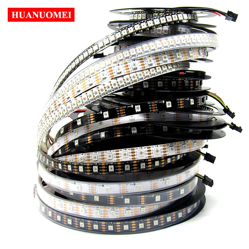 1M / 2M / 4M / 4M / 5M 5V APA102 الرقمية الذكية RGB LED Pixel Strip Light APA102C الشريط، 30/23/60/72/142LEDS / بكسل / م، IP20 / IP65 / IP67 ساعة البيانات بشكل منفصل