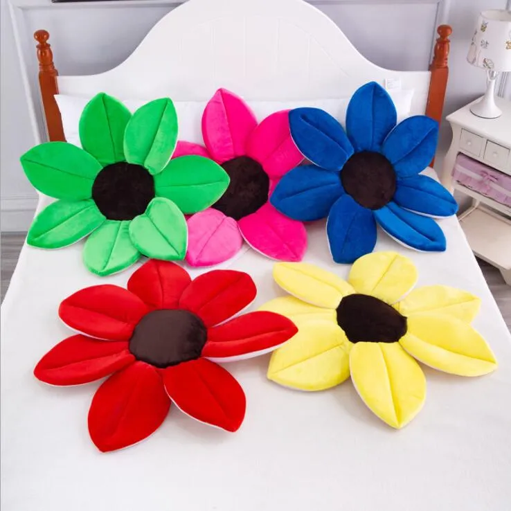 Newborn Safety Bath Mats Foldable Sunflower Baby Flower Non-Slip Pad Seat Bathtub Chair Home Decoration Cushion Kids Plush Toy YP71