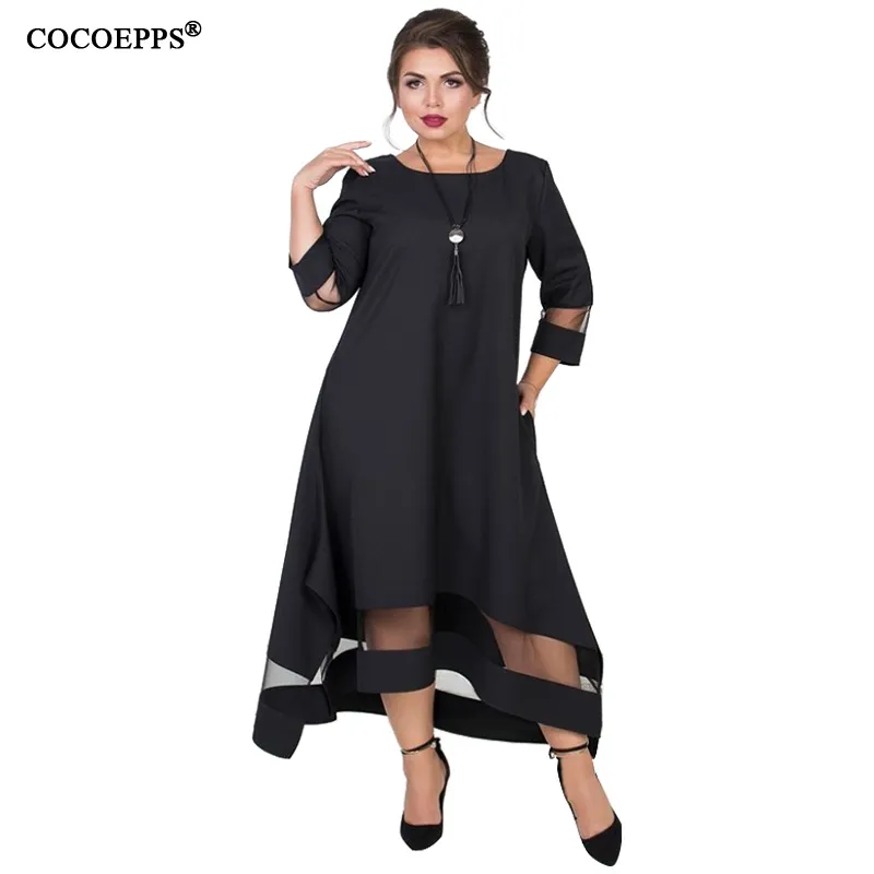 A Line Plus Size Winter Dress Mesh Elegant Women Dress Large Size Long Maxi Dresses Evening Party Big Size vestidos