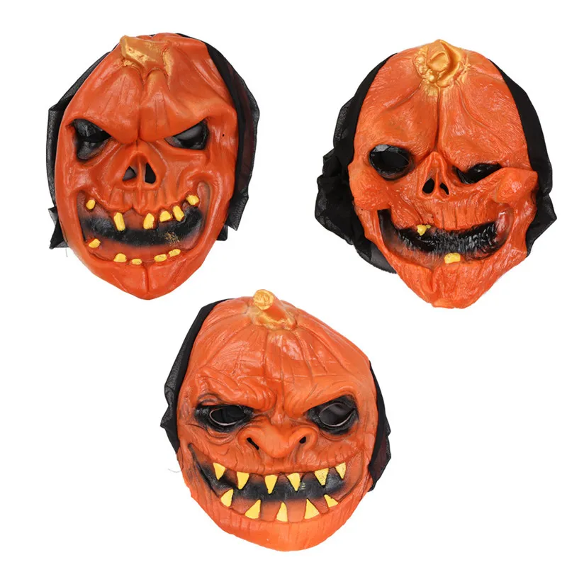 Halloween Pumpkin Face Head Masks, Halloween Scary Masquerade Face  Cover,Halloween Novelty Costume Party Props Accessories
