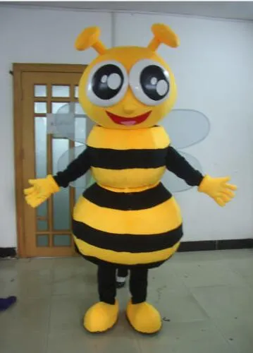 Halloween gros yeux abeille mascotte Costume haute qualité dessin animé bourdon Anime thème personnage noël carnaval fête Costumes