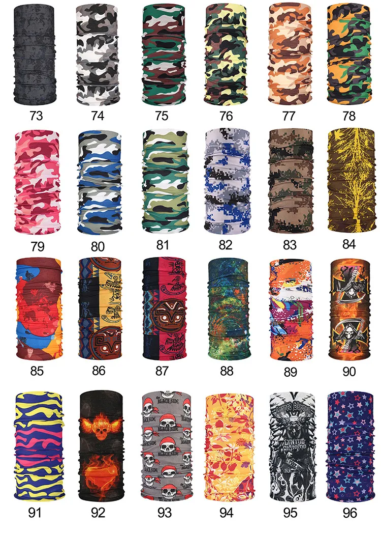 Camo 3D impresso Máscara protectora da Boca da tampa Scarf Bandanas para o exterior, festivais, pesca desportiva Correndo headbands para mulheres dos homens