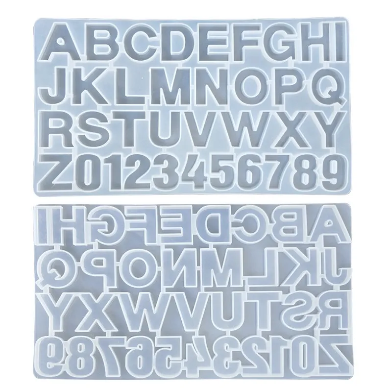 Stampo In Silicone Per Lettere E Numeri In Calcestruzzo – Stampi Decorativi Per Gesso, Dimensione Lettera 5,3x2,9x2,3 Cm