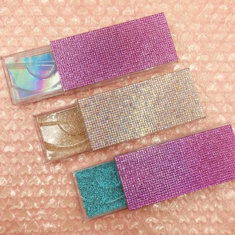 Hot Selling Eyelash Packaging 10pcs/lot Rhinestone Lash Cases for 3d 4d 5d 6d Regular Mink Lashes