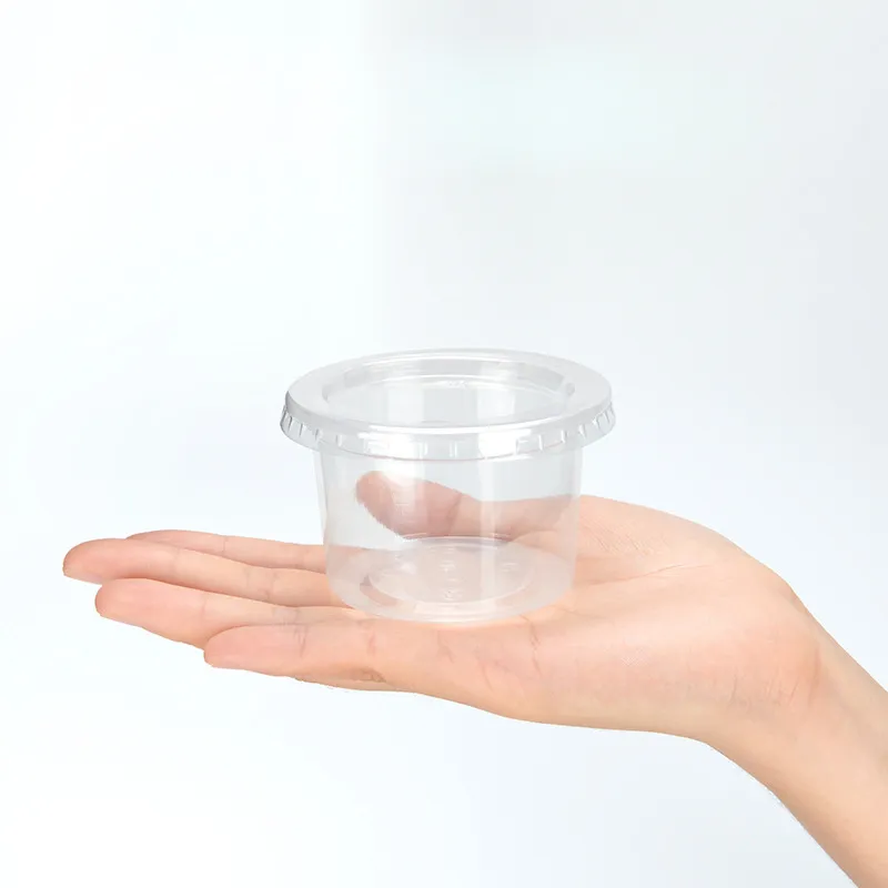 150ml/5oz Disposable Pudding Cups with Lid Clear Plastic Dessert Cups Jelly Sauce Yogurt Box Bowl for Party