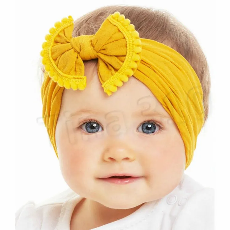 Baby Hairband Maluch Bow Hairband Tassel Baby Girls Headband Big Knot Turban Dzieci Akcesoria do włosów 22style T2C5179