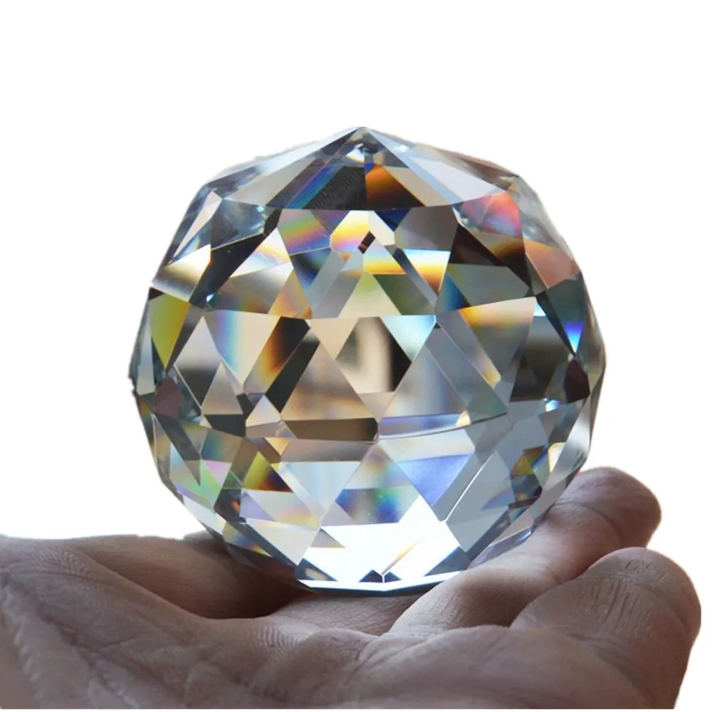 Cristal de Vidro de quartzo Facetada Bola Natural Pedras e Minerais Cristais Feng Shui Bolas Estatueta Em Miniatura Kristal Products