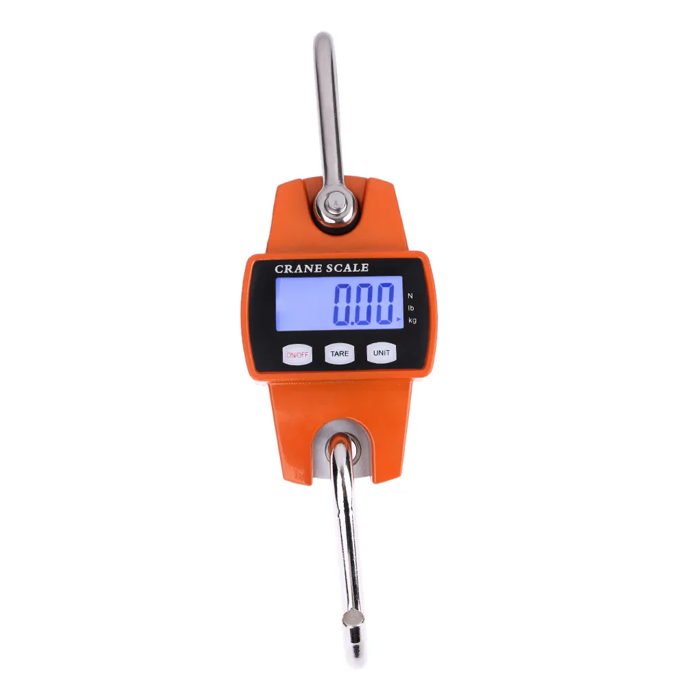 Freeshipping Mini Industrial Heavy Duty Crane Scale Draagbare LCD Digitale Elektronische Haak Opknoping Gewicht Schalen 300kg KG, LB en N