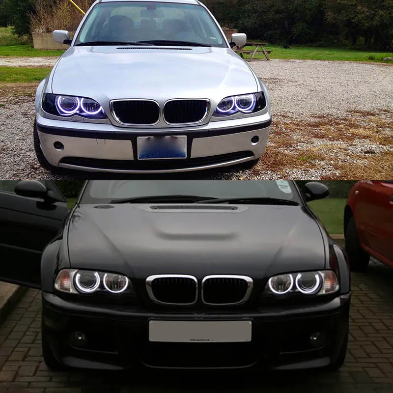 Accesorios,E46 Angel Eyes,Bmw E46 Angel Eyes,Bmw Angel Eyes,Bmw E36 Angel  Eyes Car White Ccfl Angel Eyes Anillos de Halo Luz de Alto Brillo para E46  : : Coche y moto