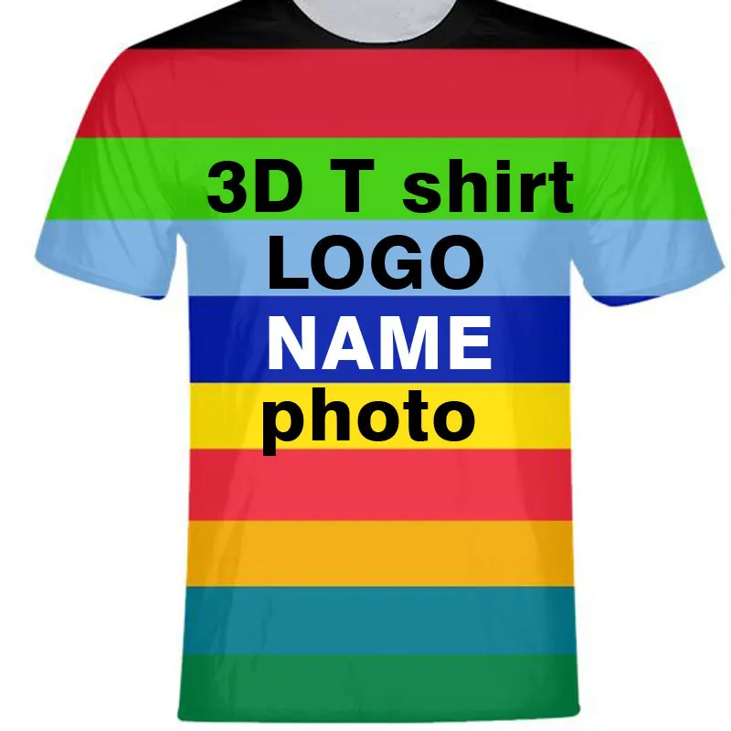 3d manlig T-shirt Gratis Anpassad Namnnummer Logo Text Foto T-shirt Nation Flag Country College IMG Team Hela Body Alla Skriv ut Kläder