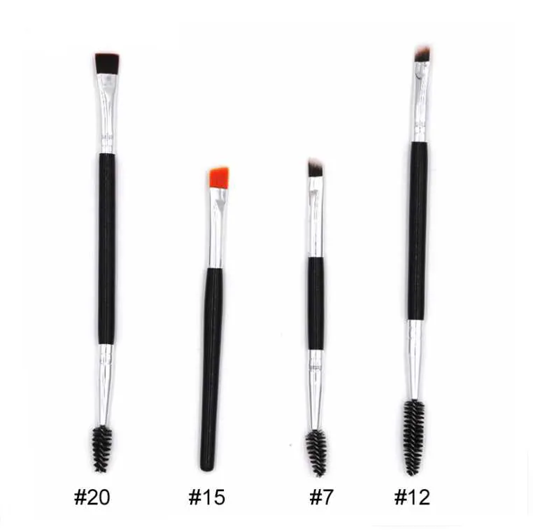 Makeup Eyebrow Brush Mascara Brush #12 Synthetic Duo Makeup Brushes Kit Eyebrow Pencil Tool Drop Ship