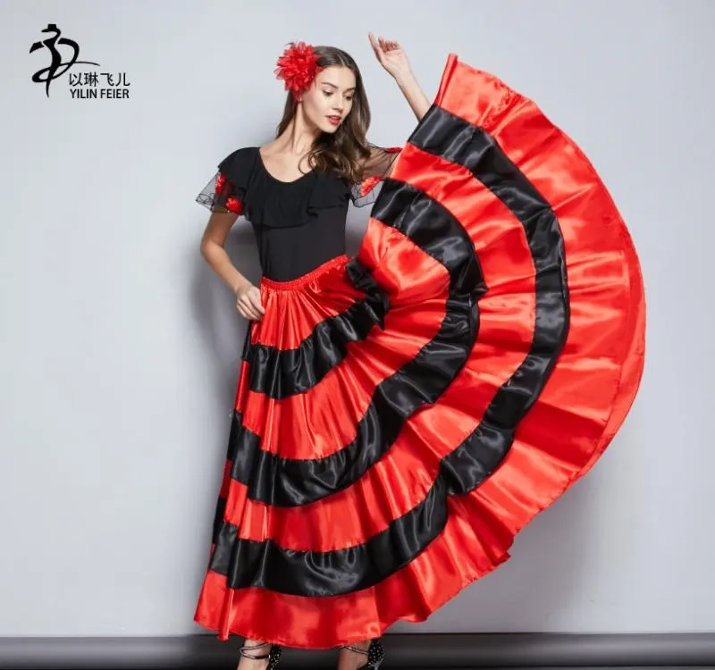 Flamenco Skirt Gypsy Skirt Spanish Dance Costumes From Freeman101, 85.