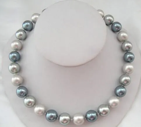 Collana di perle d'acqua dolce MULTICOLOR in argento 10-11mm con spilla da 18 "14K