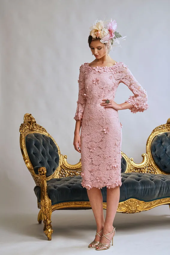 pink mother of the bride dress