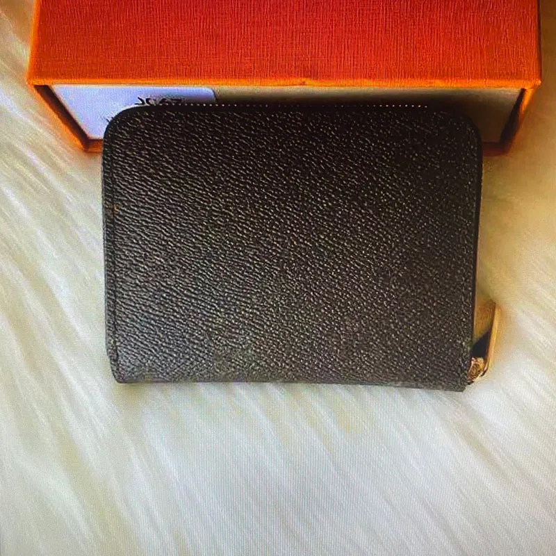N63069 ZIPPY COIN PURSE Fashion Leather Women Short Wallet Zipper Purses Compact Card Coin Pocket Holder Pouch Pochette Zip Purse 63069