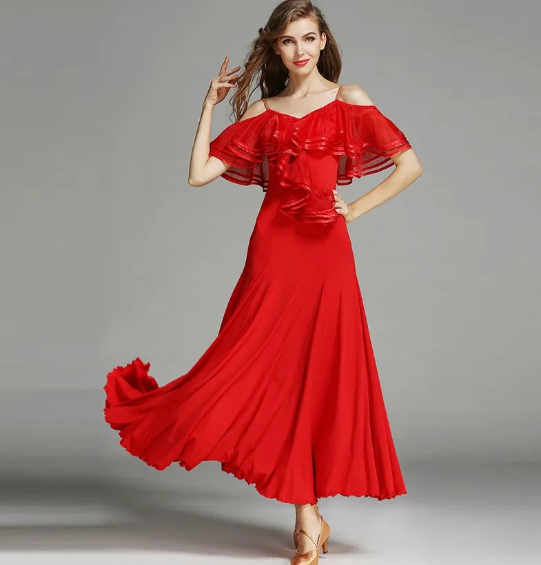 New Adult Women Ballroom Dance Dress Ladies Modern Waltz Standard