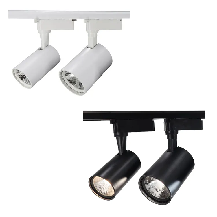 Spåra nedljus 10W 20W 30W 40W COB LED -spårljus Fixtur Spot Taklamp Spotlight Rail Lighting For Shop Kitchen Room