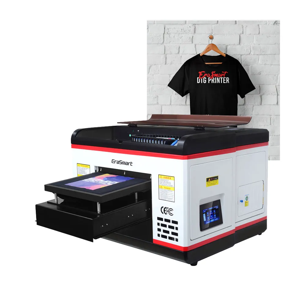 A3 Flatbed DTG Printer for T-Shirt, Canvas Shoes, and Bag Inkjet Printing  Machine