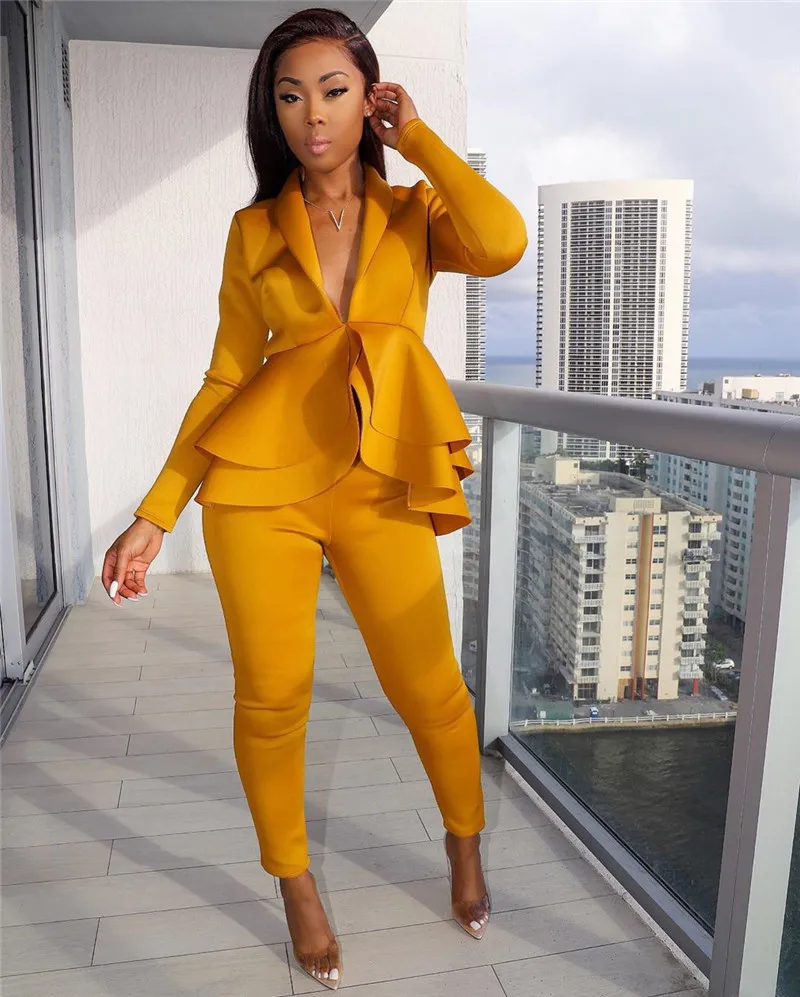 Top 265+ mustard yellow suit womens best